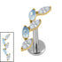 Titanium Internally Threaded Labrets 1.2mm - Titanium Marquise Skyfall