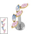 Titanium Internally Threaded Labrets 1.2mm - Titanium Marquise Skyfall