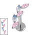 Titanium Internally Threaded Labrets 1.2mm - Titanium Marquise Skyfall