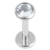 Titanium Internally Threaded Labrets 1.2mm - Jewelled Disk