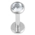 Titanium Internally Threaded Labrets 1.2mm - Jewelled Disk