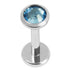 Titanium Internally Threaded Labrets 1.2mm - Jewelled Disk