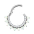 Titanium Spectra Lunar Opal Hinged Clicker Ring