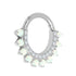 Titanium Spectra Lunar Opal Hinged Clicker Ring