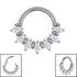 Titanium Astra Marquise Hinged Clicker Ring