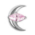 Titanium Internal Jewelled Trekking Crescent Moon Top