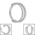 Titanium Duo Jewelled Band Hinged Clicker Ring