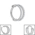 Titanium Duo Jewelled Band Hinged Clicker Ring
