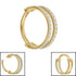 Titanium Duo Jewelled Band Hinged Clicker Ring