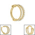 Titanium Duo Jewelled Band Hinged Clicker Ring