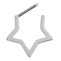 Titanium Supernova Star Hinged Clicker Ring
