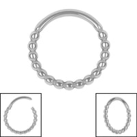 Titanium Yuki Hinged Clicker Ring