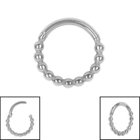 Titanium Yuki Hinged Clicker Ring