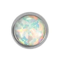 Titanium Internal Bezel Set Opal Disk Top