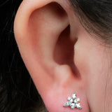 Titanium Internally Threaded Labrets 1.2mm - Titanium Marquise Eden