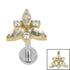 Titanium Internally Threaded Labrets 1.2mm - Titanium Marquise Eden