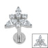 Titanium Internally Threaded Labrets 1.2mm - Titanium Marquise Eden