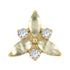Gold Titanium Internally Threaded Labrets 1.2mm - Marquise Eden