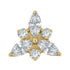 Gold Titanium Internally Threaded Labrets 1.2mm - Marquise Eden