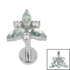 Titanium Internally Threaded Labrets 1.2mm - Titanium Marquise Eden
