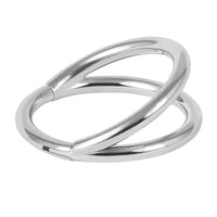 Titanium Double Band Hinged Clicker Ring