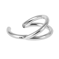 Titanium Double Band Hinged Clicker Ring