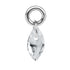 Titanium Floating Marquise Gem Charm