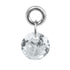 Titanium Floating Round Gem Charm