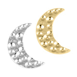 Titanium Internal Hammered Crescent Moon Top