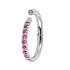 Titanium 1.2mm Kai Pave Set Jewelled Edge Hinged Clicker Ring