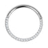 Titanium Pave Set 3 Sided Jewelled Hinged Clicker Ring