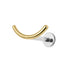 Titanium Internally Threaded Labrets 1.2mm - Smile Curved Bar