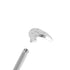 Titanium Internally Threaded Labrets 1.2mm - Hammered Crescent Moon