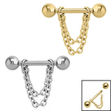 Titanium Double Chain Nipple Bar