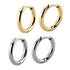 Titanium Huggie Ear Clicker Rings - Round (pairs) 