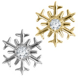 Titanium Internal Claw Set Jewelled Snowflake Top
