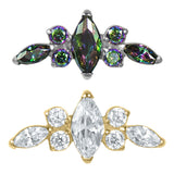 Titanium Internal Claw Set Jewelled Tiara Top