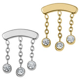 Titanium Internal 3 Jewel Chain Drop Top