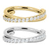 Titanium Pave Set Jewelled Crossover Hinged Clicker Ring
