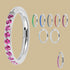Titanium 1.2mm Pave Set Jewelled Edge Hinged Clicker Ring