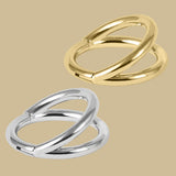 Titanium Double Band Hinged Clicker Ring