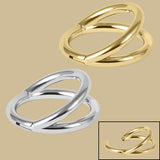 Titanium Double Band Hinged Clicker Ring