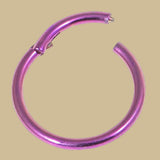 Titanium Hinged Clicker Ring 1.2 and 1.6mm Gauge