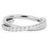 Titanium Pave Set Jewelled Crossover Hinged Clicker Ring