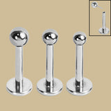 Titanium Threadless Labrets - Titanium (Bend/Push fit) Balls