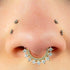 Titanium Verity Princess Jewelled Hinged Clicker Ring