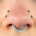 Titanium Verity Princess Jewelled Hinged Clicker Ring
