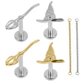 Titanium Internal Thread Labrets 1.2mm - Sabrina Witch Halloween Chain Pack
