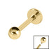 Gold Plated Titanium (PVD) Internally Threaded Labrets 1.6mm (cloned)