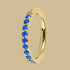 Gold Titanium 1.2mm Pave Set Jewelled Edge Hinged Clicker Ring
